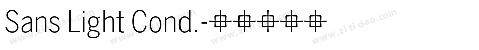 Sans Light Cond.字体转换